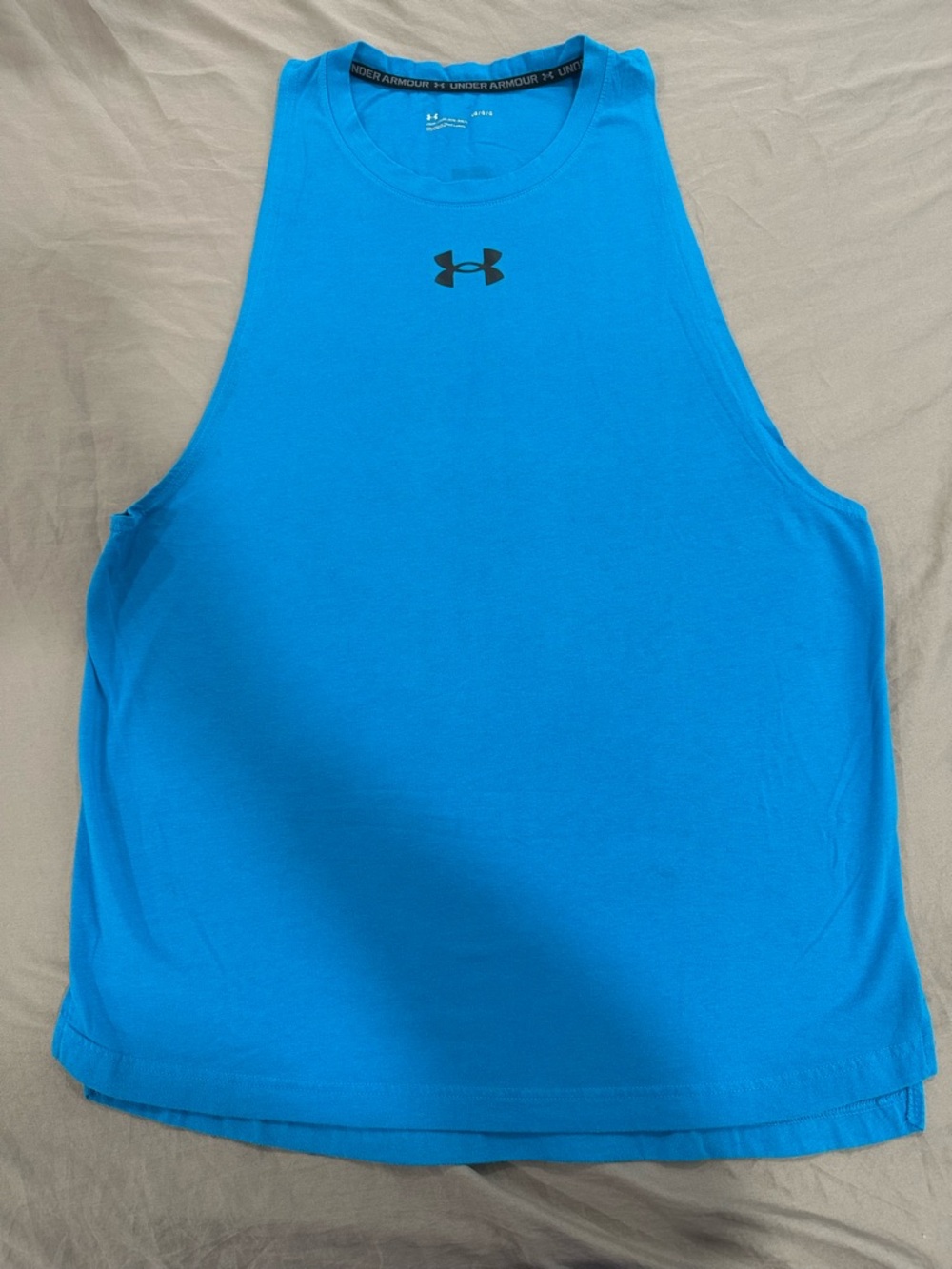 Under Armour Bright Blue Tank Top with Black Logo